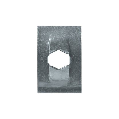 Flat Clip - Rectangular, Ø4mm (5/32"), Zinc Plated Steel Pack of 200