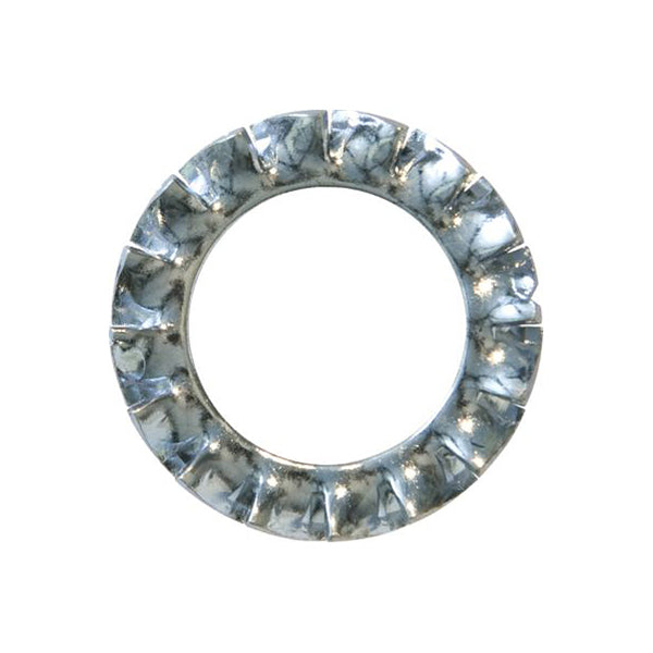 Zinc Plated Steel Serrated External Lock Washer M6 Pack of 500