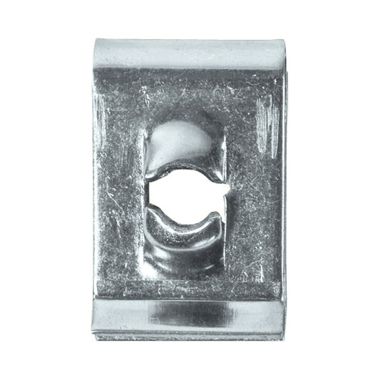 U?Nut - No.10 (4.8mm Screw Ø), 12.5 x 20 x 10mm, Zinc Plated Steel, BS EN 10132 Pack of 100