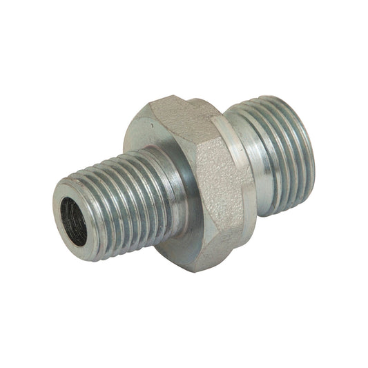 Hydraulic Adaptor M:M 3/8" BSPP : 1/2" BSPT - Male to Male Qty 5