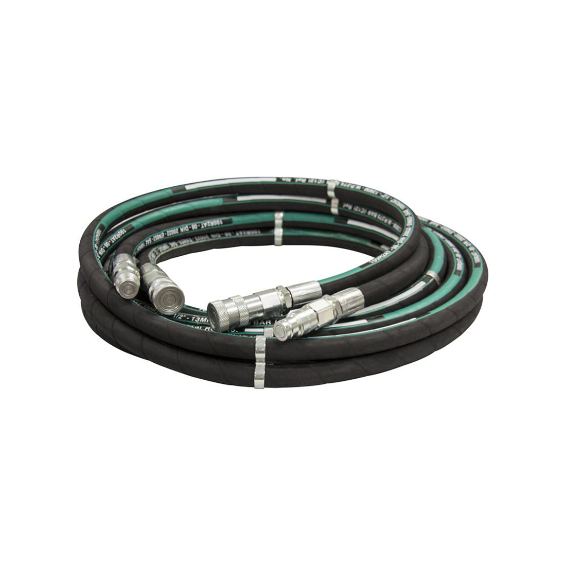 Hydraulic Breaker Hose Set - 1/2" BSP Male Ends, 275 bar / 4000 PSI Qty 1