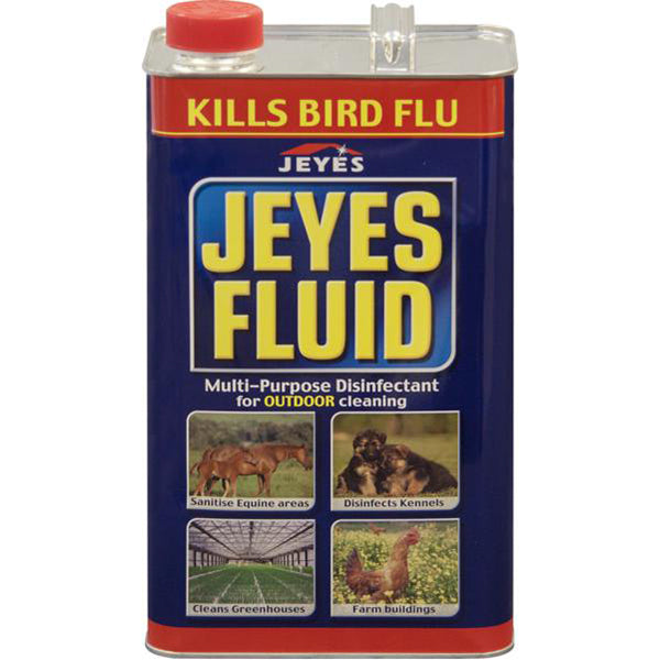 Jeyes Fluid Disinfectant 5L Strong Outdoor Disinfectant for Drains Dustbins Paths & Fences Qty 1