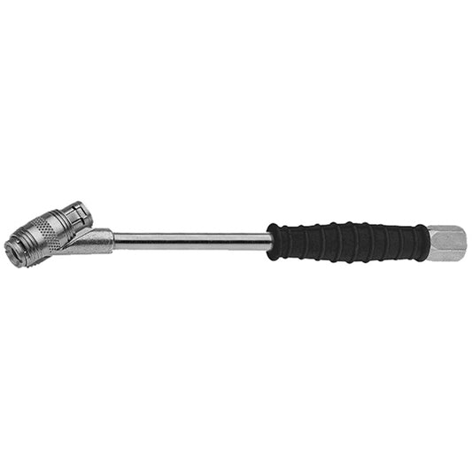 JAMEC PEM Tyre Valve Connector - Twin Clip?On, Open End, 1/4" Female, Rubber Grip Qty 1