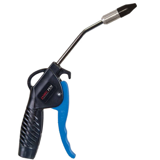 JAMEC PEM Blow Gun - Rubber Tip, 110mm Angle Nozzle, Brass Inlet 1/4", ABS Plastic, Anti?Scratch Tip Qty 1