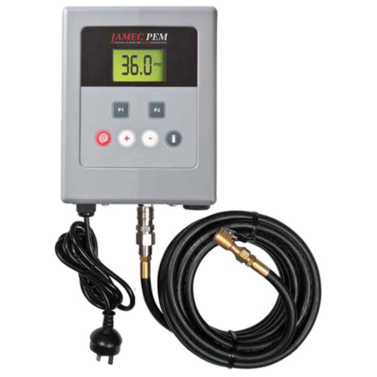 JAMEC PEM Wall Mounted Tyre Inflator - 10m Hose, Backlit Display, OPS Function, EC Accuracy Certified Qty 1