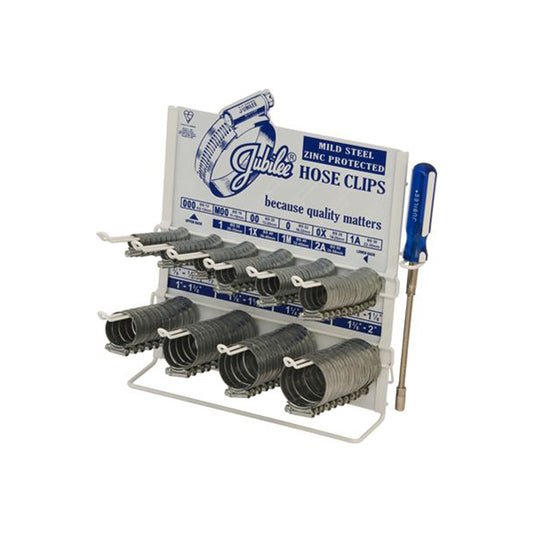Jubilee Clip Dispenser with Hose Driver Mild Steel Zinc Plated 13mm Band Qty 1 Set