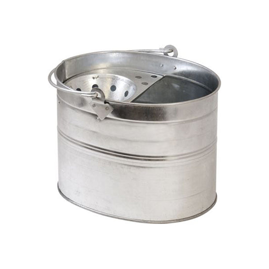 Mop Bucket - Galvanised, With Wringing Cone Qty 1