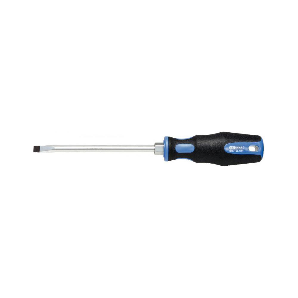 KS Tools Screwdriver Slotted 10x200mm ERGO Plus Chrome Shaft Non-Slip Qty 1