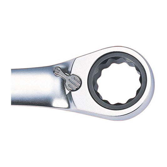 KS Ratcheting Combination Spanner Set - 6 Piece, Sizes 8–19mm, Chrome Plated, 72?Tooth Ratchet, Supplied in Case Qty 1 Set