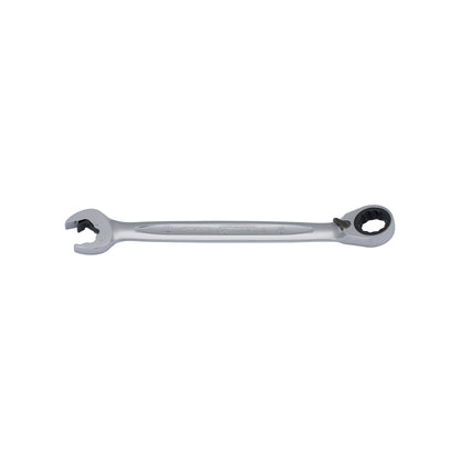 KS DuoGear Ratcheting Combination Spanner - 8mm, 140mm Length, Satin Finish, 72?Tooth Ratchet, Flank Traction Profile Qty 1
