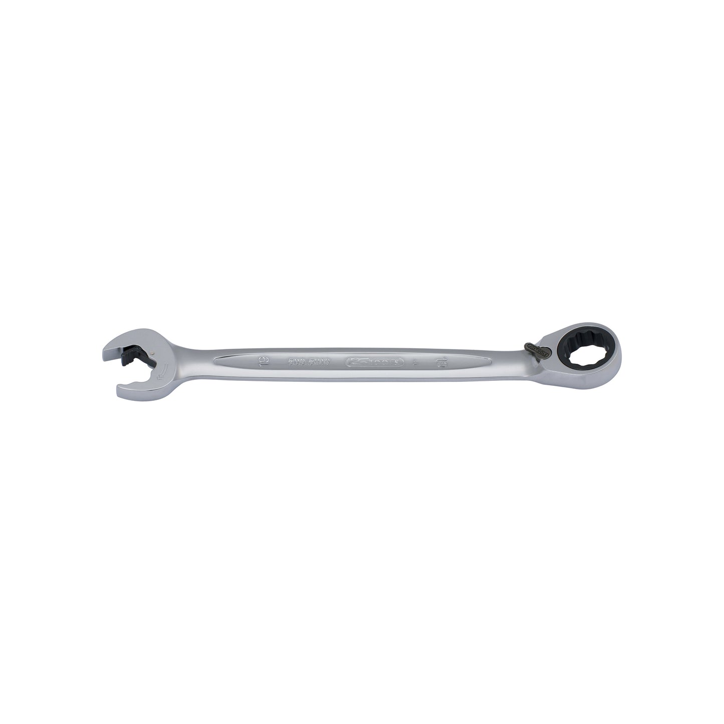 KS DuoGear Ratcheting Combination Spanner - 11mm, 166mm Length, Satin Finish, 72?Tooth Ratchet, Flank Traction Profile Qty 1