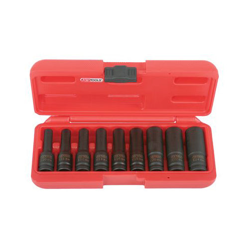 KS Tools TORX E-Profile Impact Socket Set 1/2" Drive 9 Piece E10–E24 Qty 1 Set