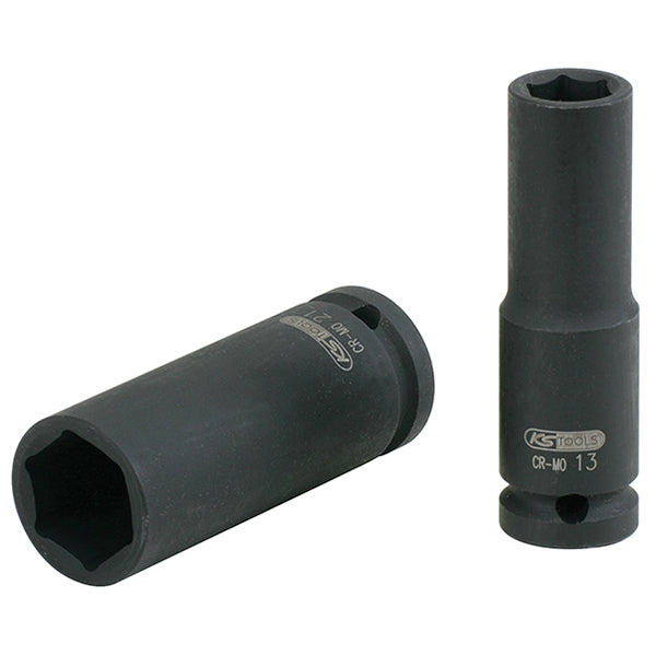 KS Tools 1/2" Deep Impact Socket 21mm Chrome Molybdenum Steel Phosphate Finish Qty 1