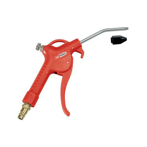 KS Air Operated Blow Pistol - Plastic Housing, 100mm Length, 1/4" Connection, Universal Nozzle, Adjustable Air Flow Qty 1