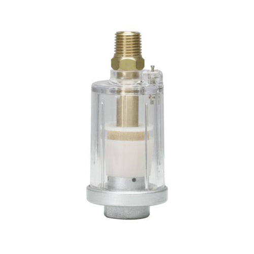 KS Compressed Air Water Trap - 1/4", With Sintered Cartridge & Drain Valve, Fits Directly in Air Feed Line Qty 1