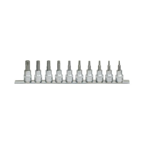 KS Tools 3/8" TORX Bit Socket Set 10?Piece (T10–T55) Chrome Plated Matt Finish Qty 1 Set