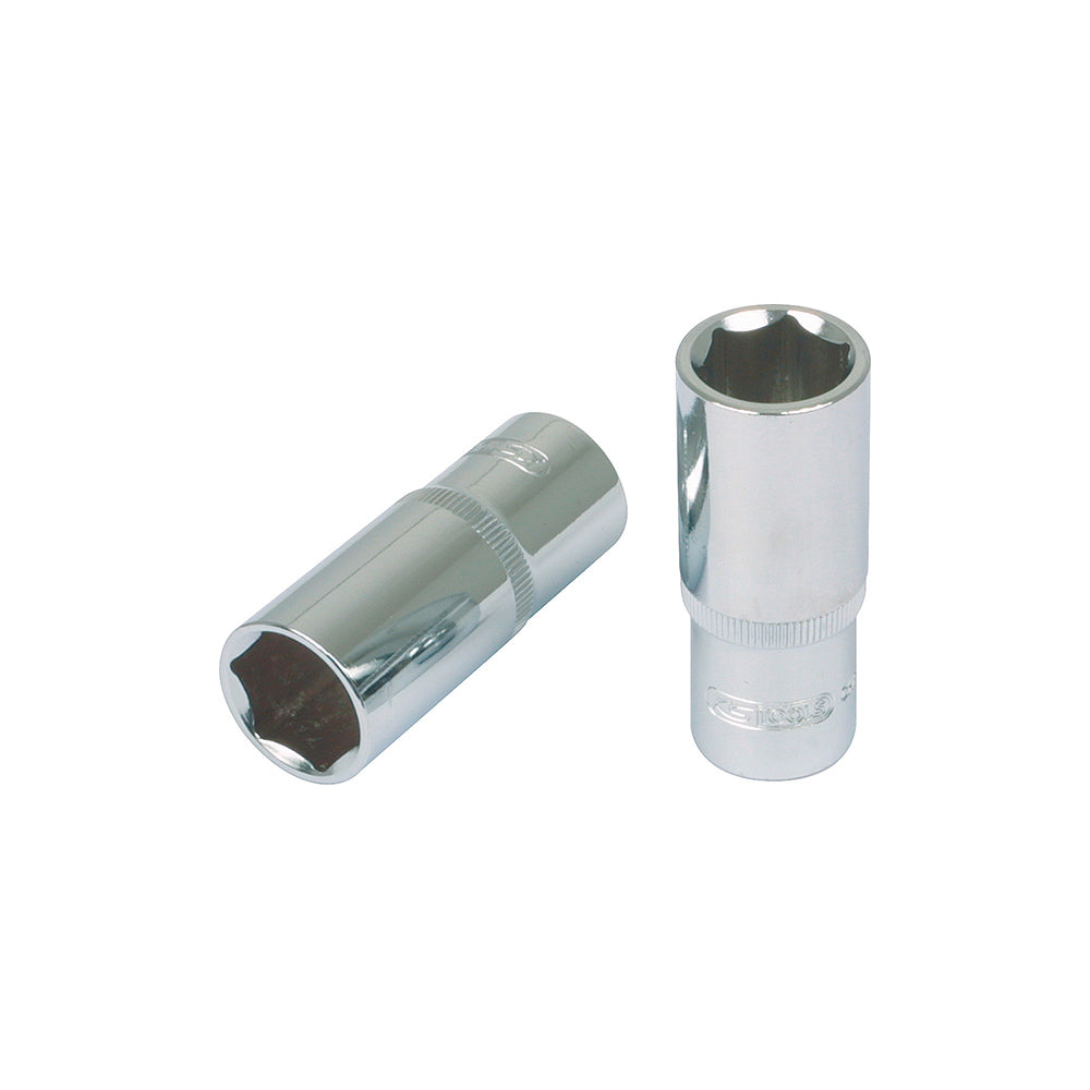 KS Tools 1/2" CHROMEplus Deep Socket 15mm Chrome Plated Mirror Polished DIN 3124 ISO 2725 Qty 1