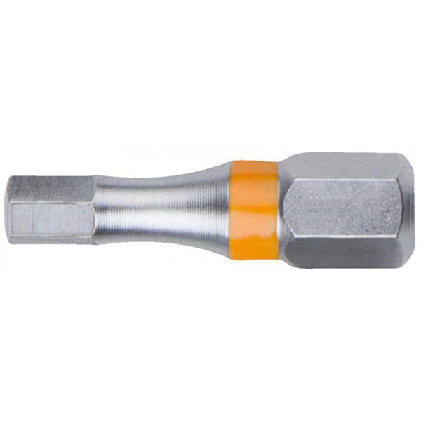 KS Tools TORSIONpower Bit H3 1/4" Hex S2 Steel Bright Nickel Plated 25mm Pack of 5