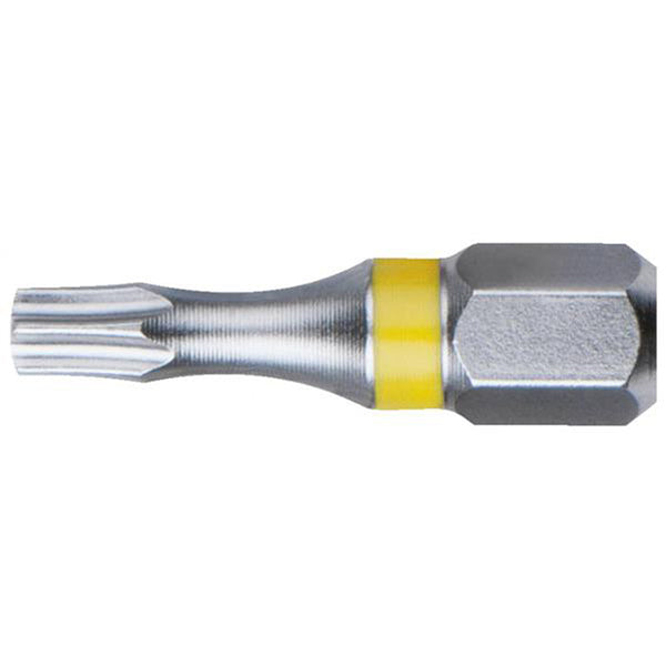 KS Tools TORSIONpower Bit T25 1/4" S2 Steel Bright Nickel Plated 25mm Pack of 5
