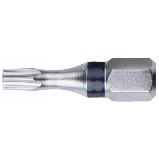 KS Tools Bit TP20 1/4" Tamperproof TORX S2 Steel Bright Nickel Plated 25mm Pack of 5