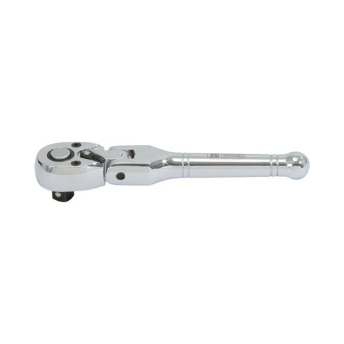 KS CHROMEplus Flex Head Ratchet - 3/8" Drive, 72 Teeth, 5° Increment, Quick Release Qty 1