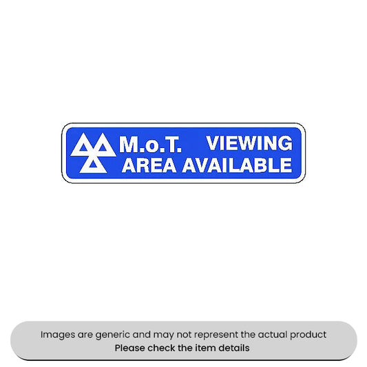 Mot Viewing Area Available Foamex 150X600MM Pack Qty 1
