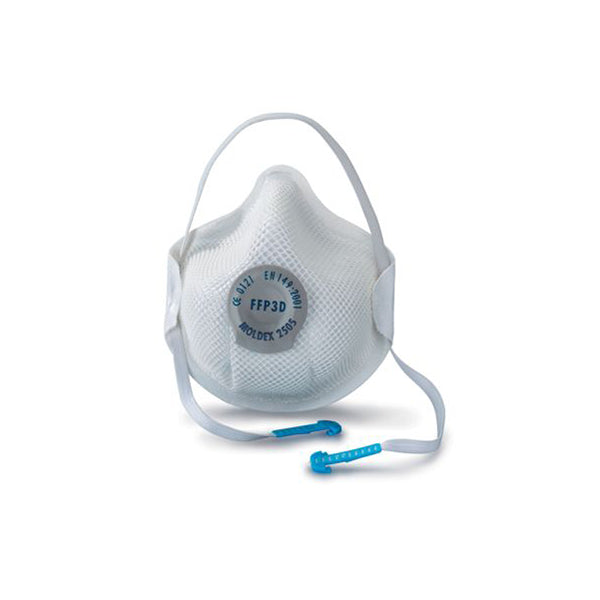 MOLDEX New Generation Mask - FFP3D + Ventex Valve, EN149:2001 Approved, Adjustable Strap & Clip Box of 10