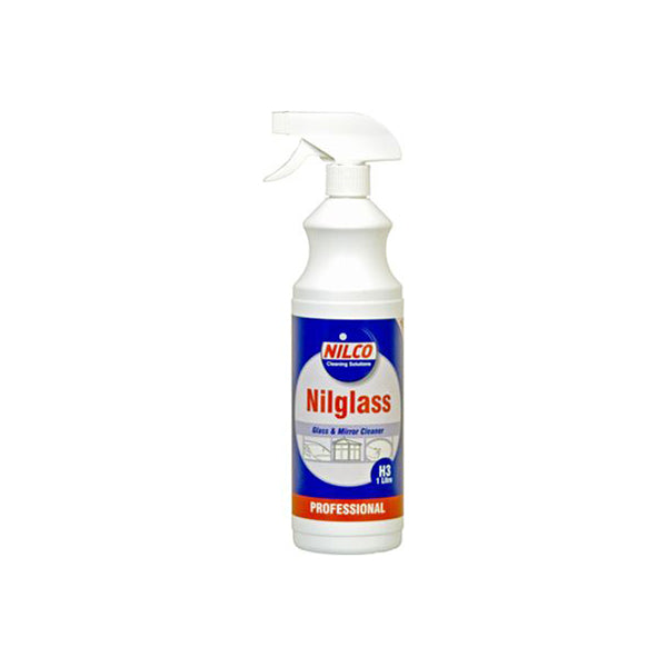 Nilco Nilglass Glass Cleaner 1L Trigger Spray Commercial Grade Streak?Free Finish Pack of 6