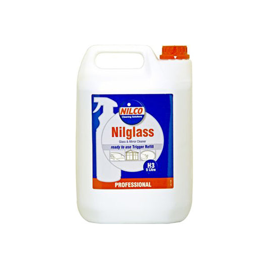 Nilco Nilglass Glass Cleaner 5L Container Ready?to?Use Refill for Trigger Sprays Pack of 2