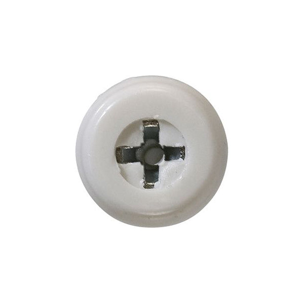 Number Plate Screw White No.10 x 24mm 4.8 x 24mm Pack of 100