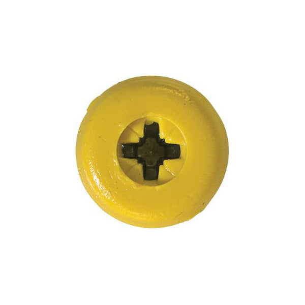 Number Plate Screw Yellow No.10 x 18mm 4.8 x 18mm Pack of 100