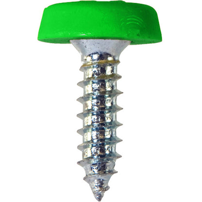 Number Plate Screw Green No.10 x 18mm 4.8 x 18mm Pack of 100