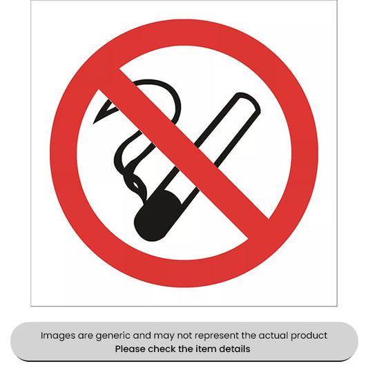 No Smoking 80X80MM Self-Adhesive Vinyl Pack Qty 10
