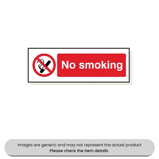 No Smoking Foamex 120X360MM Pack Qty 1