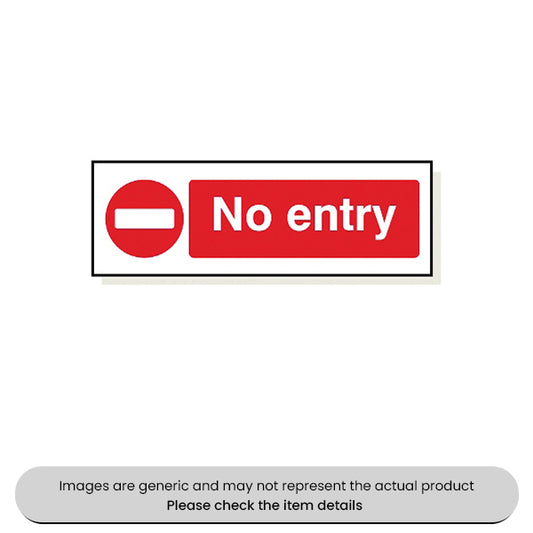 No Entry Adhesive 120X360MM Pack Qty 1