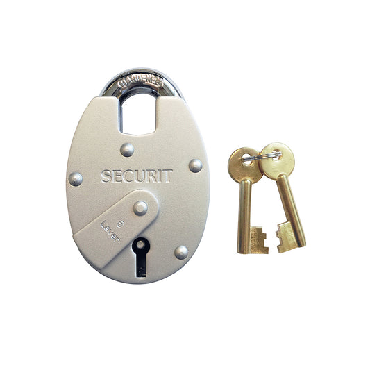 6 Lever Close Shackle Padlock - 63mm Body, Double Plated, Hardened Shackle Qty 1