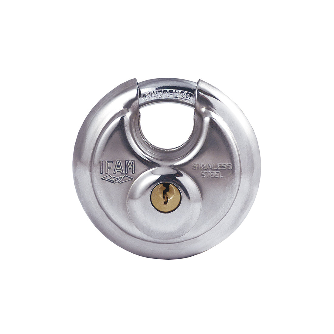 IFAM IFAM Circular Discus Padlock - 70mm Body, Bolt?Cutter Proof, Outdoor Use, Supplied with 2 Keys Qty 1