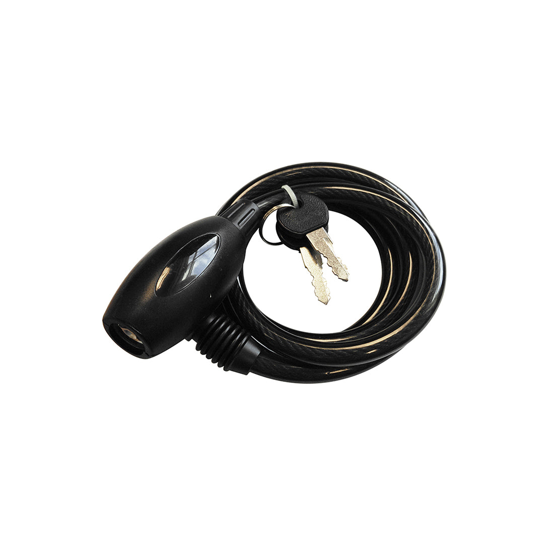 Spiral Cable Lock - 1.5m Length, Supplied with 2 Keys Qty 1