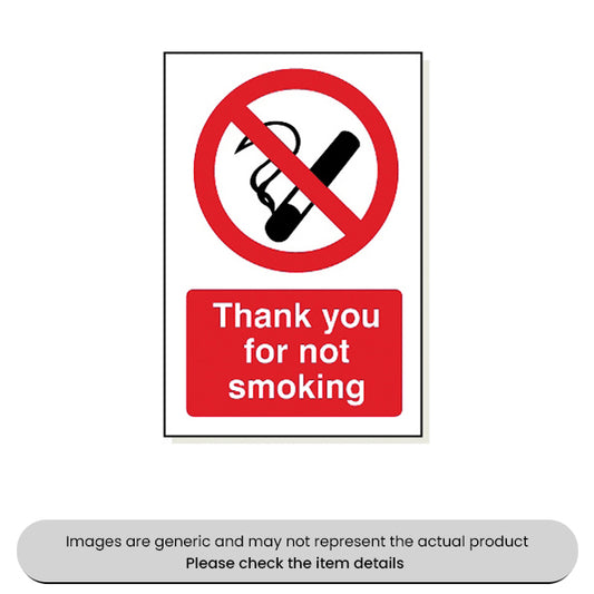 Thank You For Not Smoking Foamex 240X360MM Pack Qty 1