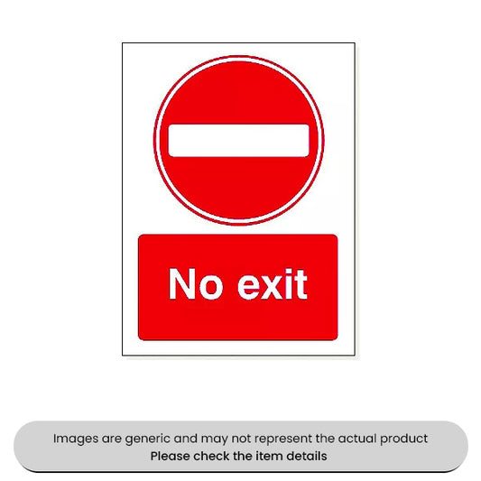 No Exit Foamex 480X360MM Pack Qty 1