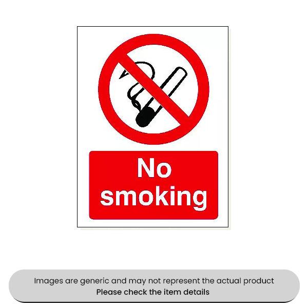 No Smoking Foamex 480X360MM Pack Qty 1