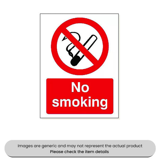 No Smoking Foamex 480X360MM Pack Qty 1