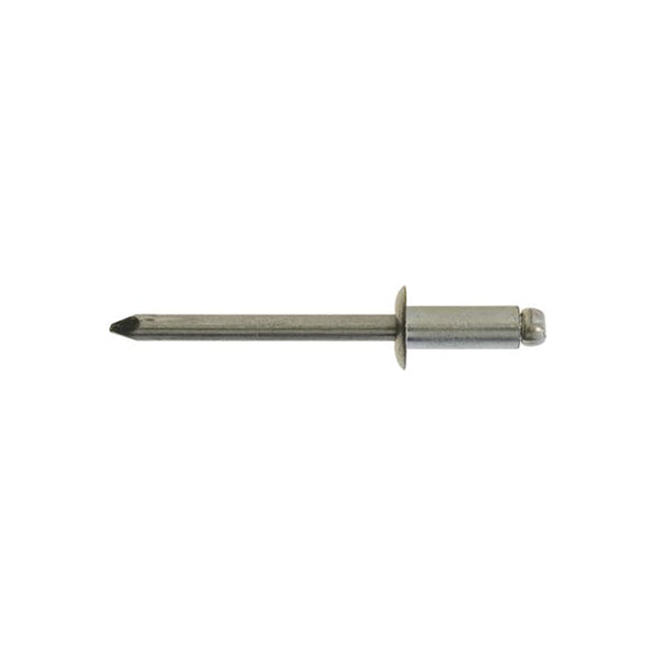 Steel Rivets - Standard Flange, 4.8 x 16mm (3/16" x 5/8"), Ø9.2mm Flange Pack of 100
