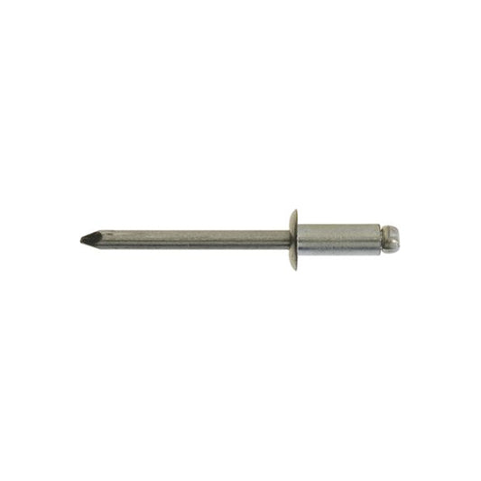 Steel Rivets - Standard Flange, 4.8 x 16mm (3/16" x 5/8"), Ø9.2mm Flange Pack of 100