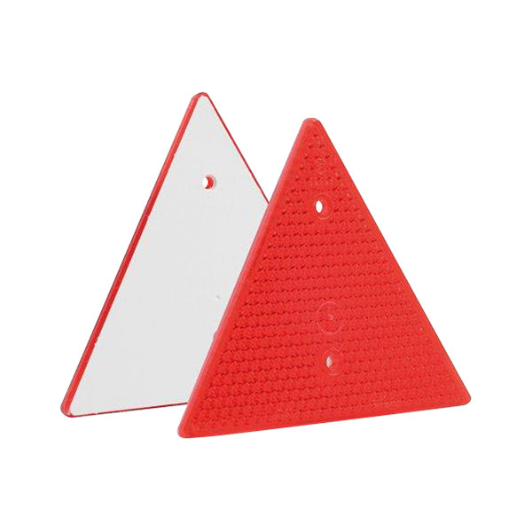 Reflective Triangle - Red, Height 137mm, Screw?On Type, EN 12899?3:2007, ECE E20 Qty 10
