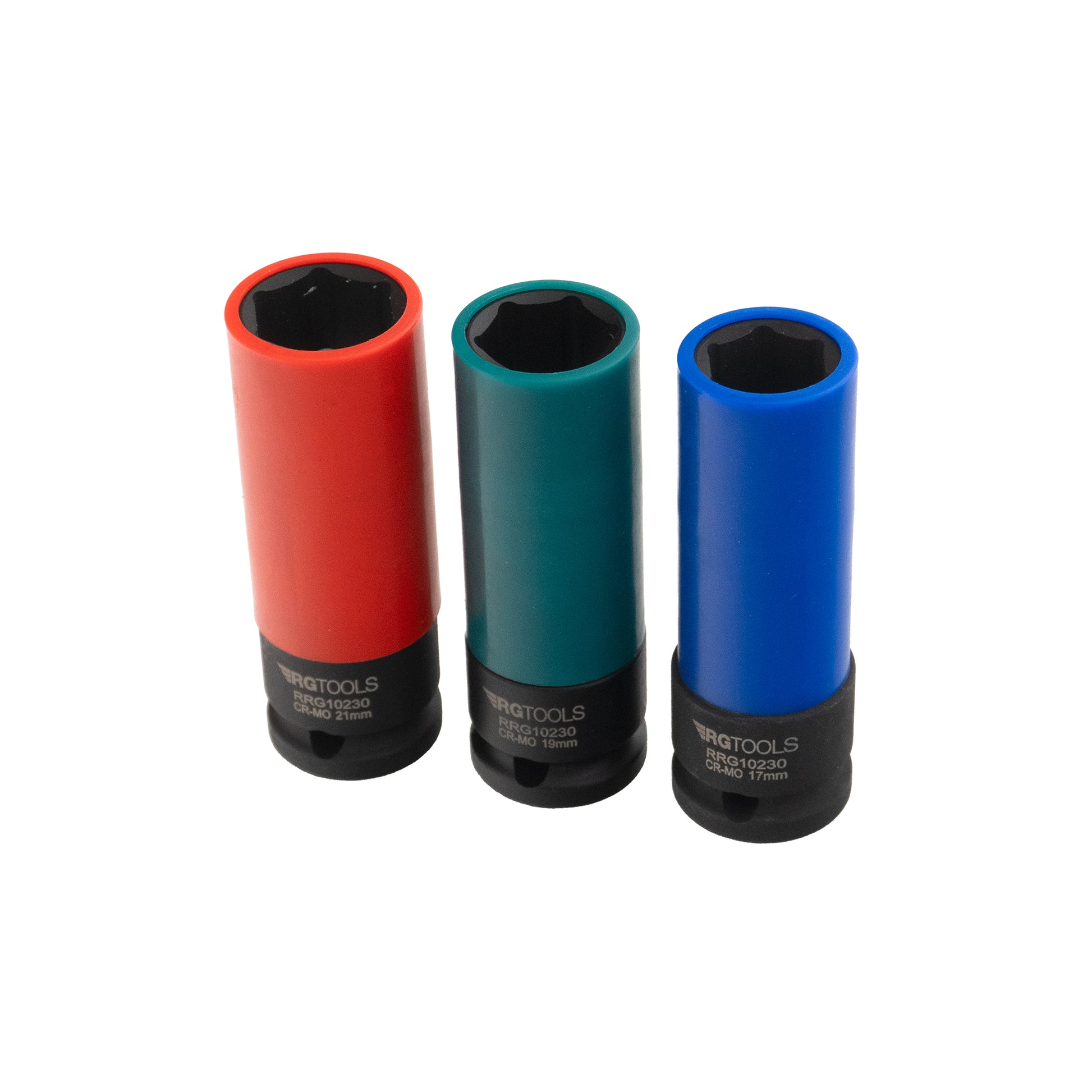 RG Tools 1/2" Impact Deep Socket Set 3?Piece (17 19 21mm) Alloy Wheel Safe Qty 1 Set