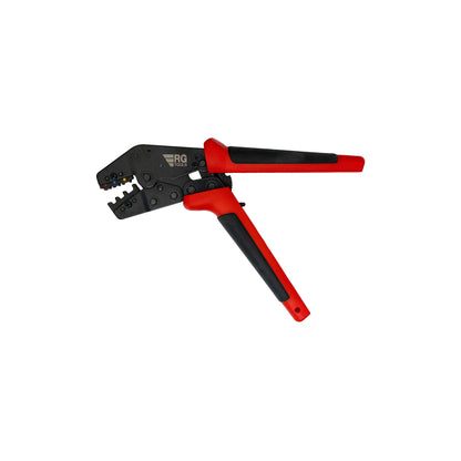 RG TOOLS Professional Ratchet Crimper For Red Blue Yellow Terminals Double Crimp Ergonomic Qty 1