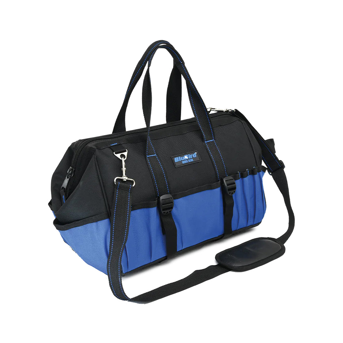 RG TOOLS Big Mouth Tool Bag - 31 Pockets, Hard Bottom, Reinforced Handles, Adjustable Shoulder Strap Qty 1