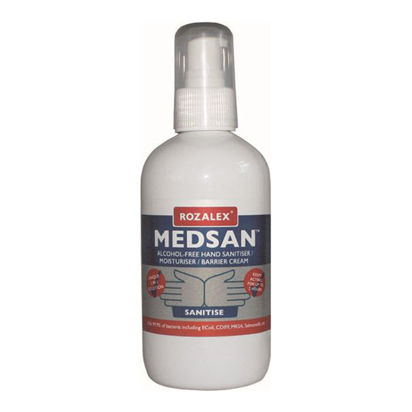 Rozalex Medsan Sanitising Cream 250ml Alcohol Free Hand Sanitiser Moisturiser Qty 1