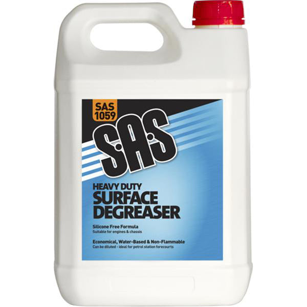 SAS Heavy Duty Surface Degreaser - 5 Litre Container, Water?Based, Non?Flammable, Dilutable Formula Qty 1